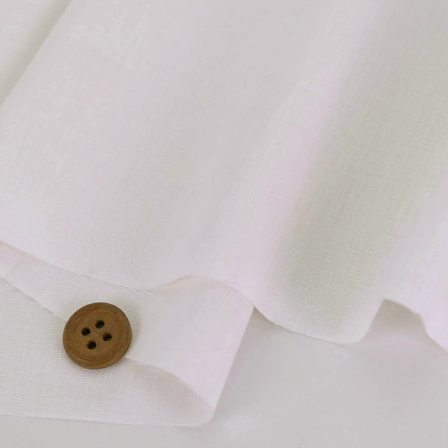 Rakuten - 綿麻シーチング生地 (白/オフホワイト) 10cm単位 切り売り