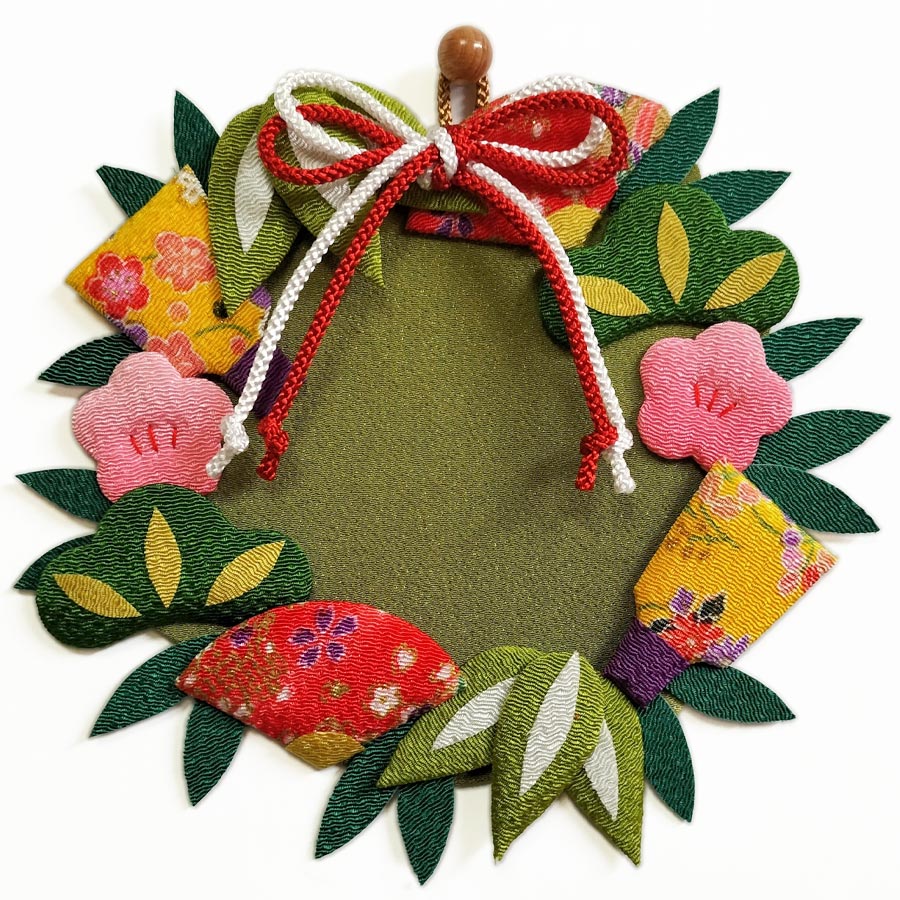 押絵キット 迎春の花リース