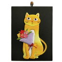手芸キット 愛しの猫たち 押絵の壁掛け・花束トラ猫