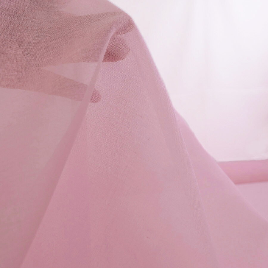 乐天商城 - コットンオーガンジー生地・無地(ピンク) 10cm単位 切り売り