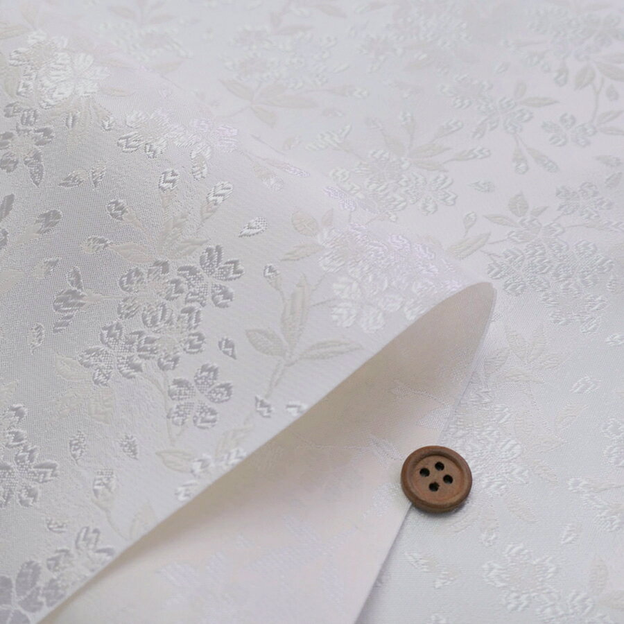 Rakuten - 金襴生地(金らん) 山桜(白/白) 10cm単位 切り売り