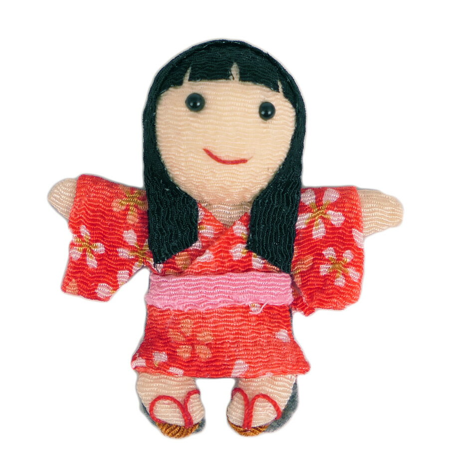 ちりめん細工パーツ（完成品）童女/着物(お買い得品)