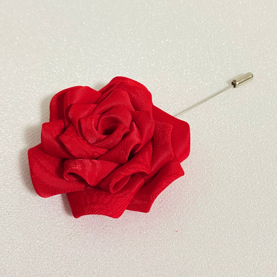 つまみ細工キット りんずの薔薇 (作り方動画リンクあり)