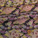 金襴生地(金らん) 松皮菱に吉祥花重ね(紫) 10cm単位 切り売り