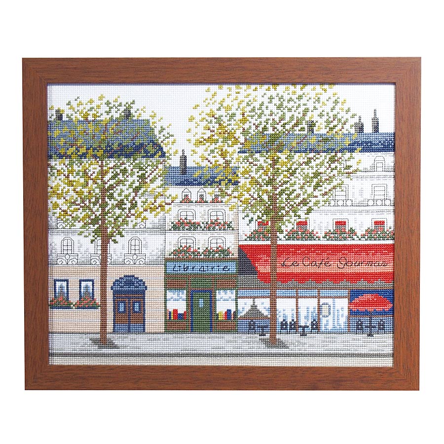 乐天商城 - クロスステッチキット・ヨーロッパの風景 マロニエ色づくパリの街