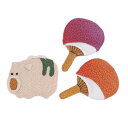 ちりめんパーツ(完成品)蚊遣り豚+うちわ2点セット(お買得品)