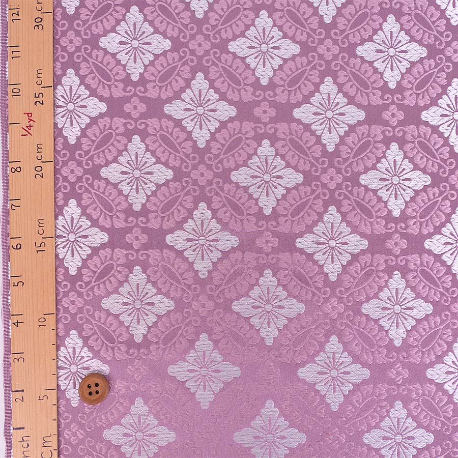 金襴生地(金らん) 小葵文 (浅紫) 10cm単位 切り売り