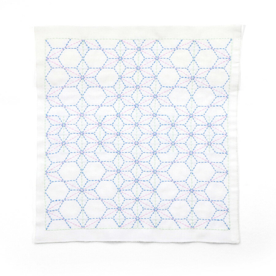 乐天商城 - 刺し子キット 花ふきん「和-Nagomi」麻の葉