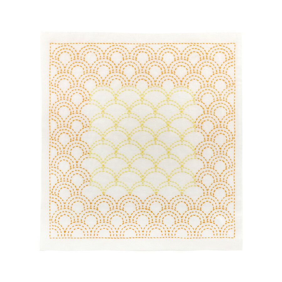 乐天商城 - 刺し子キット 花ふきん「和-Nagomi」青海波