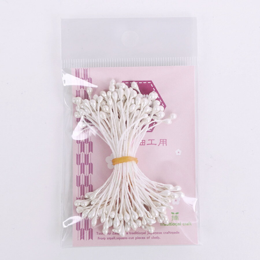 Rakuten - つまみ細工用ペップ・5g/約70本入り(白)