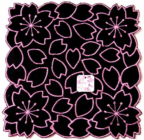 竹のハンドタオル・桜(黒)の紹介画像2