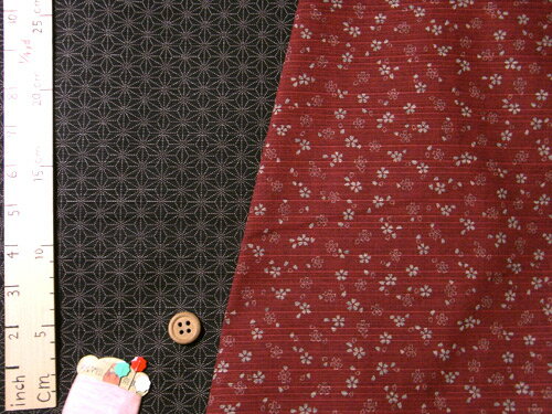 和風コットン生地・リバーシブル 桜と麻の葉(え...の紹介画像3