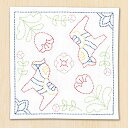 刺し子キット・北欧モチーフの花ふきん(ダーラナホース)