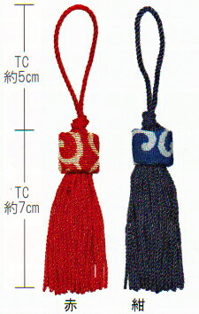 ちりめんタッセル 7cm・唐草柄 ちりめんタッセル 7cm・唐草柄