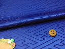 ジャカード生地・立体さやがた(花紺) 10cm単位 切り売り