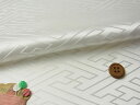 ジャカード生地・立体さやがた(白) 10cm単位 切り売り