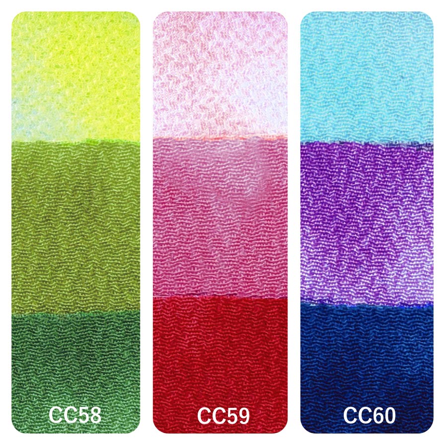 つまみ細工用 一越ちりめんカット布 3.5cm角（ボカシ3色×各15枚）