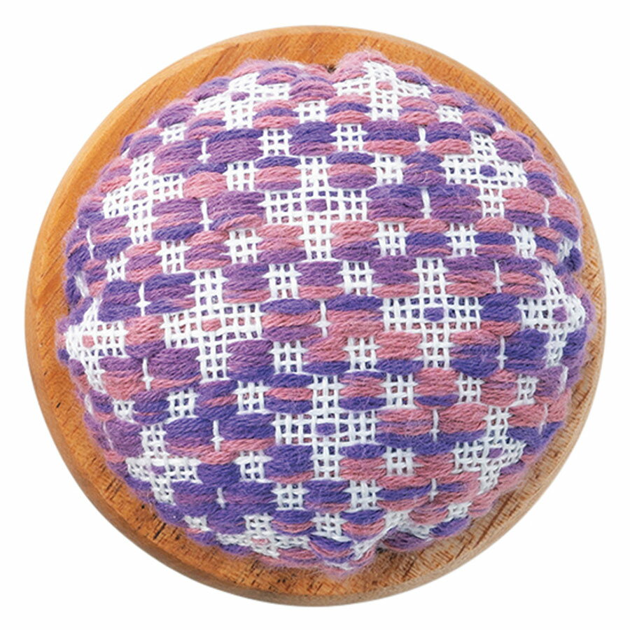 こぎん刺しキット ウッドボウルピンクッション あじさい