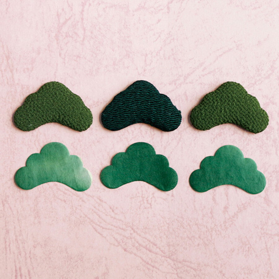 ちりめんパーツ 押絵 松型 3ヶ入