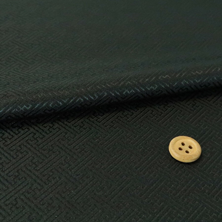 ジャカード織物 さやがた(黒) 10cm単位 切り売り