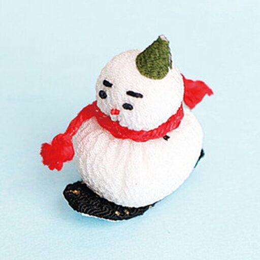 ちりめんパーツ 雪だるま ちりめんパーツ 雪だるま