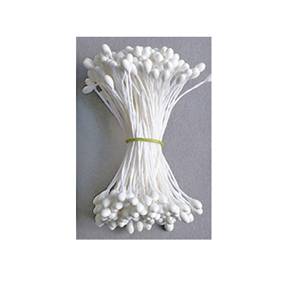 つまみ細工用花芯（ペップ）中・白 約144本入