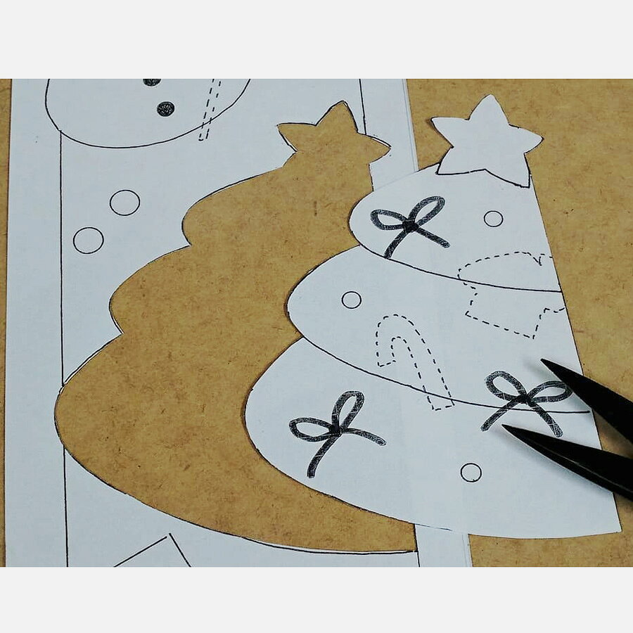 ちりめん手芸キット 短冊歳時記12月 みんなのクリスマス