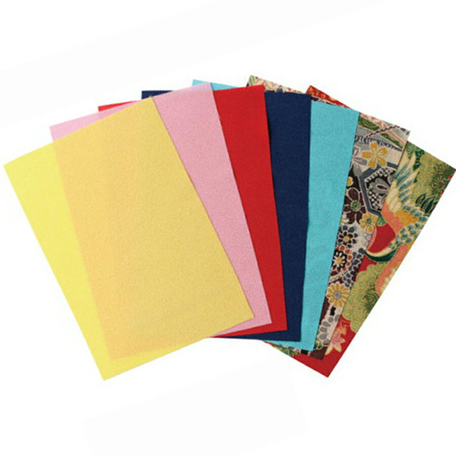 乐天商城 - 一越ちりめん無地5枚＋柄2枚セット（各22×15cm）
