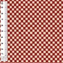 和風コットン生地・市松(えんじ) 10cm単位 切り売り