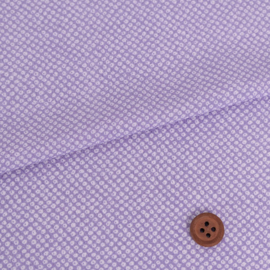 ポリちりめん生地 小さなかのこ柄(薄紫) 10cm単位 切り売り