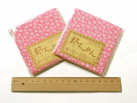 Rakuten - ちりめんカットクロス・小桜（ピンク）23×33cm