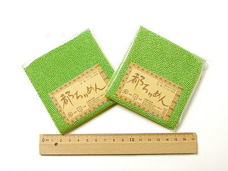 乐天商城 - ちりめんカットクロス・鮫小紋（緑）23×33cm
