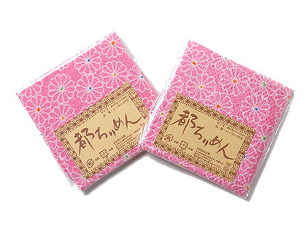 Rakuten - ちりめんカットクロス・菊紋（ピンク）23×33cm