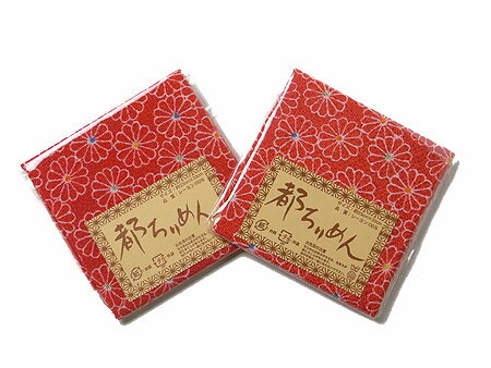 Rakuten - ちりめんカットクロス・菊紋（赤）23×33cm