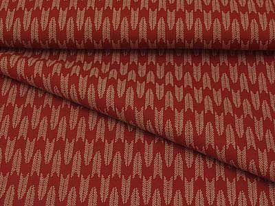 和風コットン生地・矢絣(えんじ) 10cm単位 切り売り