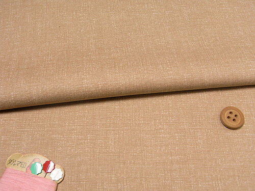 コットン生地・無地つむぎ風和色プリント(ベージュ) 10cm単位 切り売り