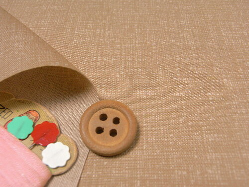 コットン生地・無地つむぎ風和色プリント(ベージュ) 10cm単位 切り売り