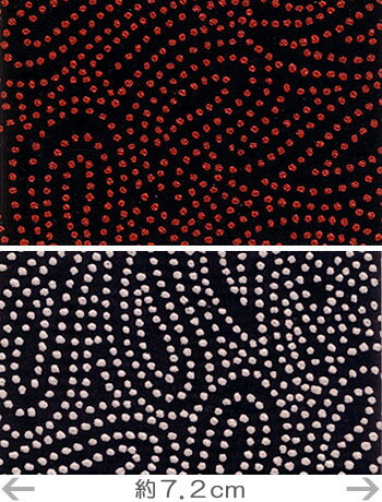 印伝調生地・流線（92×50cm）白