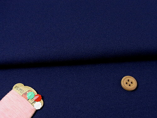 乐天商城 - 無地ウーリーアムンゼン生地(紺) 10cm単位 切り売り