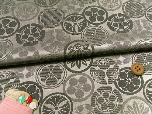 ジャカード家紋尽くし(金) 10cm単位 切り売り