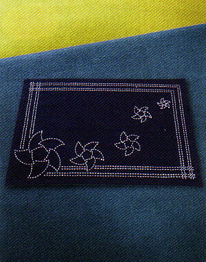 刺し子キット・ランチョンマット（紺）