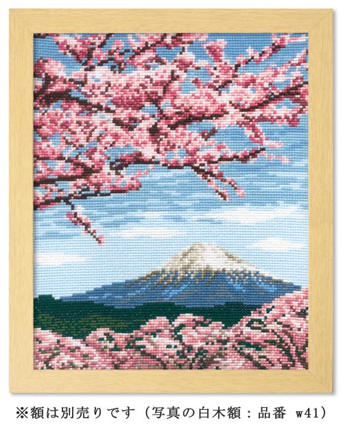乐天商城 - クロスステッチキット・桜と富士山