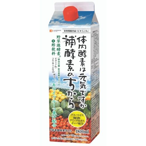 フジスコ　補酵素のちから カロリーハーフ　1.8L　キウイ　美容　酢　コエンザイムQ10　60回分