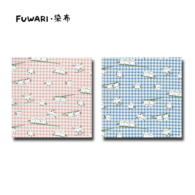 Rakuten - 二重ガーゼ ダブルガーゼ FUWARI・染布 シリーズ 1m単位切り売り シマエナガ チェック 2色あります 生地 布 布地 シマエナガ 柄 鳥 鳥柄 チェック 赤ちゃん ベビー 大人 かわいい 北欧 綿 コットン チェック柄 格子 格子柄