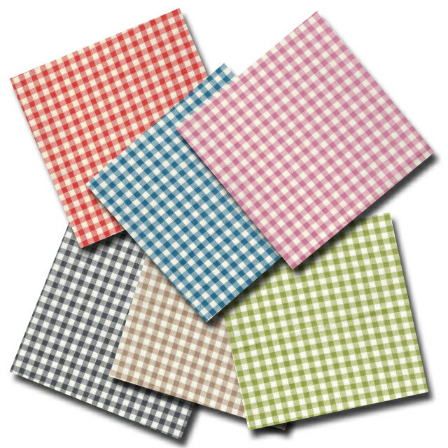 1m単位切り売り シーチング プリント 約6ミリ角 ギンガムチェック 6色あります 生地 布 布地 チェック柄 柄 布地 チェック
