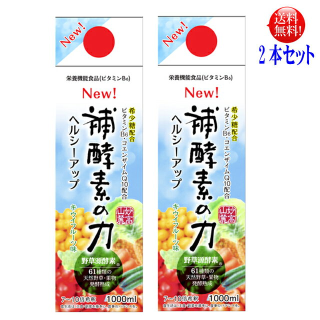 補酵素のちから　キウイフルーツ味　1000ml2本セット【送料無料】酵素【10倍濃縮】希少糖配合 フジスコ