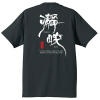 瀞峡和柄Tシャツ半袖ブラック背側