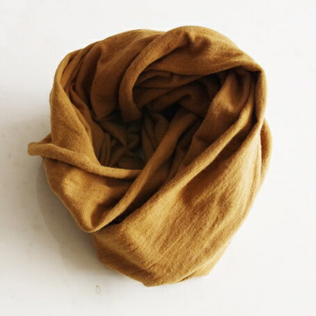 紀州 熊野番茶染め 綿100% スヌード 無地 銅媒染