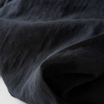 クーポン対象! 日本製◎ふわふわ厚みが2倍!ダブルガーゼ 無地 ブラック 【10センチ単位】生地 トリプルスウィングワッシャー Wガーゼ ガーゼ生地 コットン 生地 布 高級 赤ちゃん 男の子 女の子 ワンピース マスク おくるみ 日本製 商用利用可 ヌノズキ 布好き