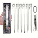 高硬度 ステンレス ペグセット6本セット 長さ280mm 66g